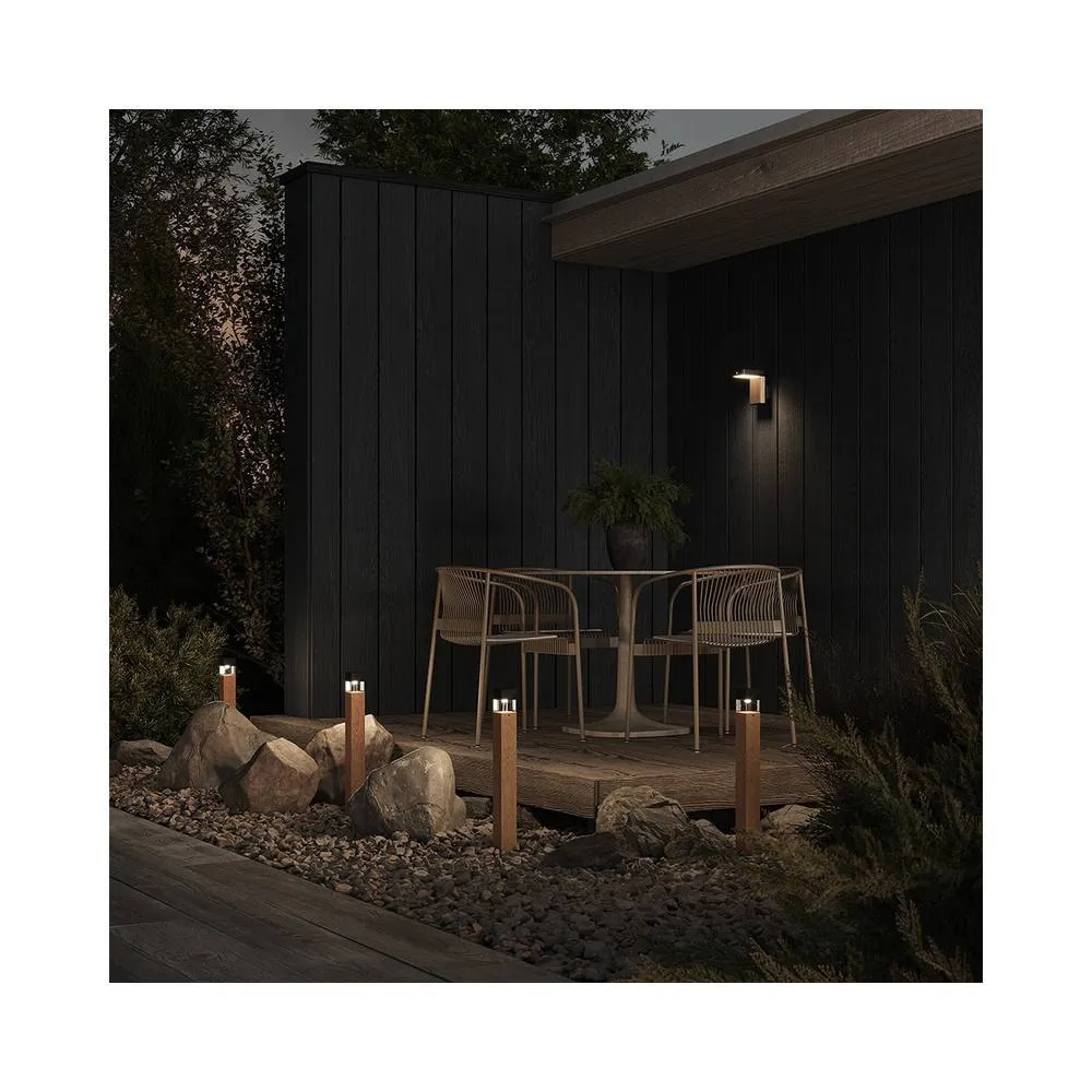 Netlighting Nordis Outdoor Modern PIR Wall Lamp Black Solar LED Dimmable IP65 2