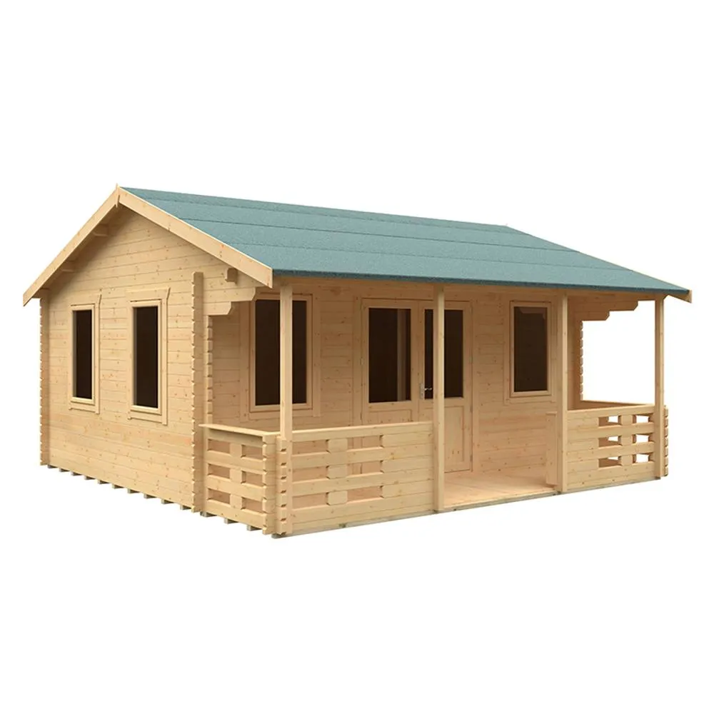 Buttercup Farm 18x18 The Addlington 44mm Cabin - L535 x W535 x H313.9 cm in Natural 1
