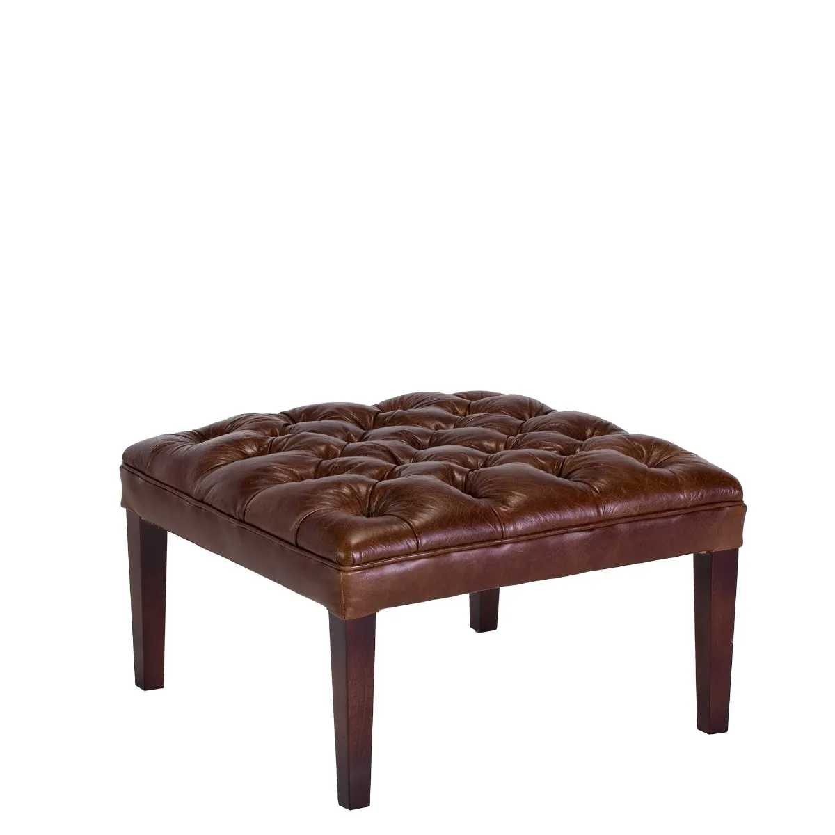 Harris Tweed Mackenzie Stool, Leather