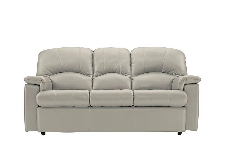 Chloe 3 Seater Leather Sofa - No Recliner - Capri Mist