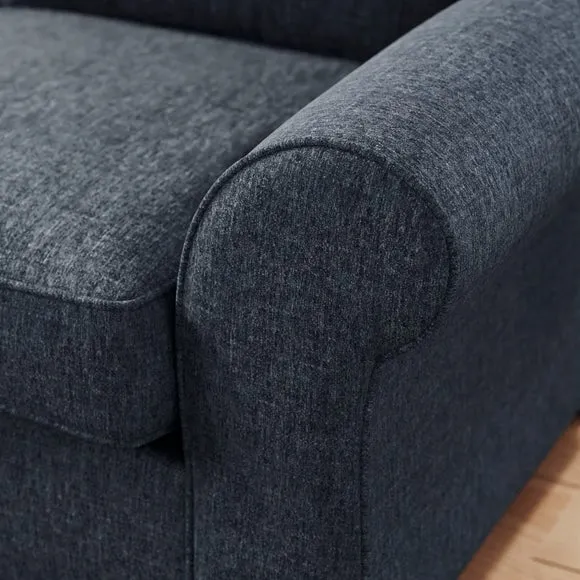 Flori Soft Chenille Corner Chaise Sofa 4