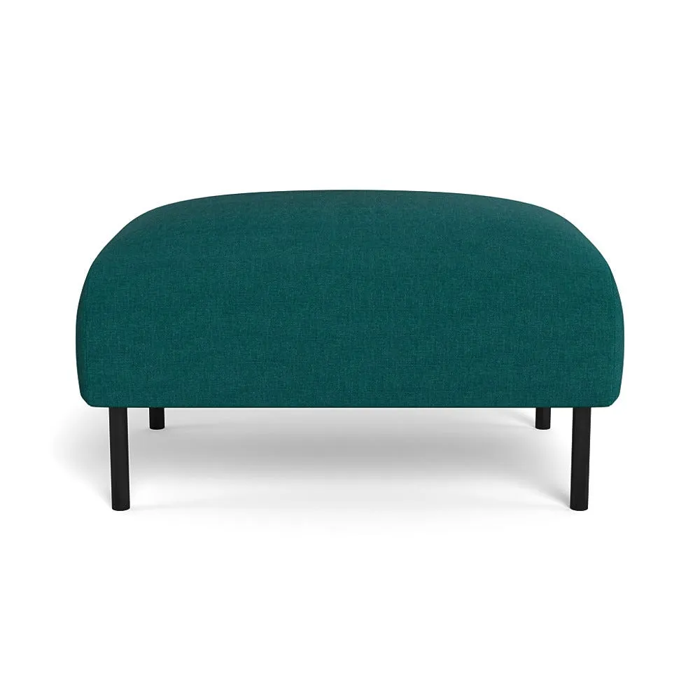 Heal's Alto Ottoman Brushed Cotton Pine Black Feet 1