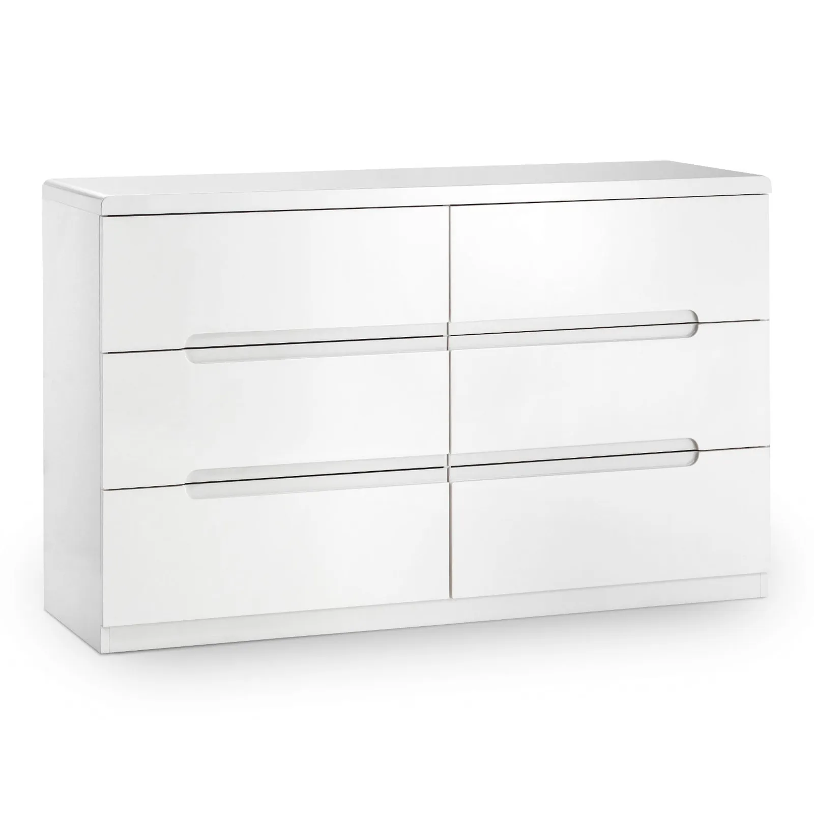 Manhattan Wide 6 Drawer Chest, White