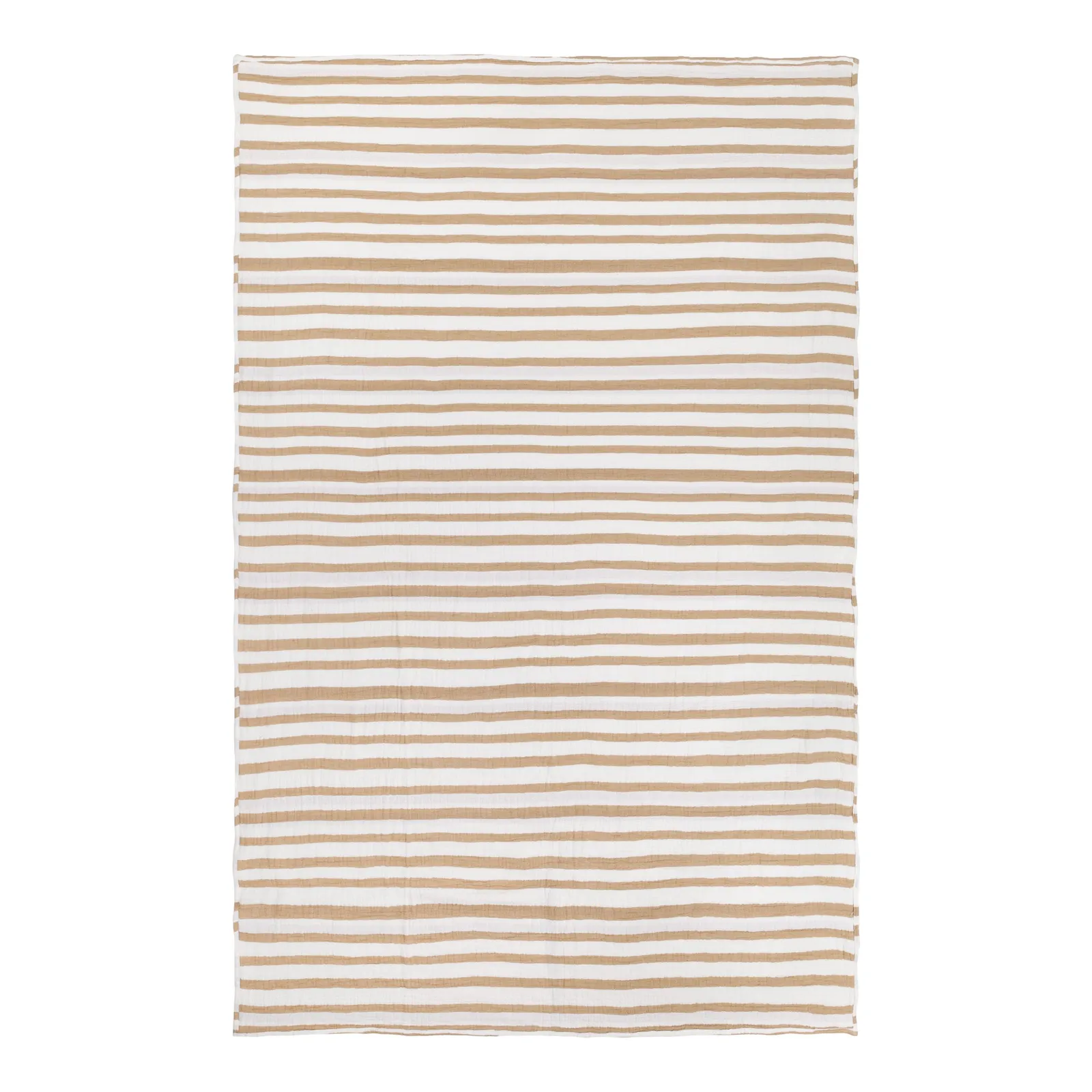 Yard Woven Stripe 100% Cotton Bedspread in Light Brown 6