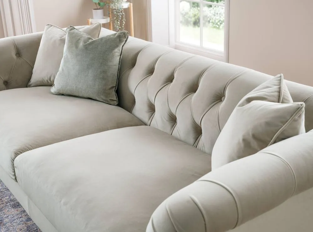 The Great Sofa Company Kensington 3-Seater Velvet Chesterfield Sofa in Silver 4