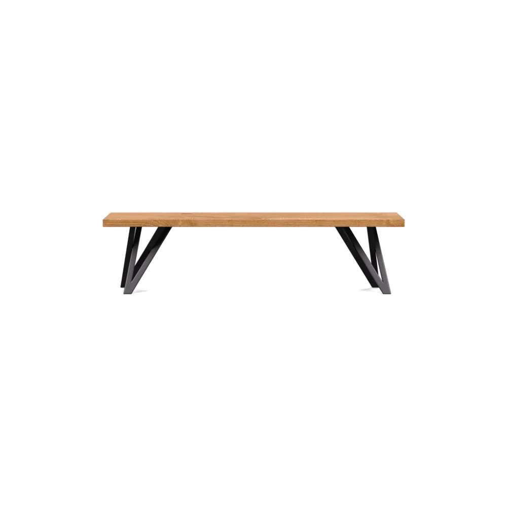 Heal's Vienna Bench 160x35cm Natural Oiled Oak Straight Edge Filled