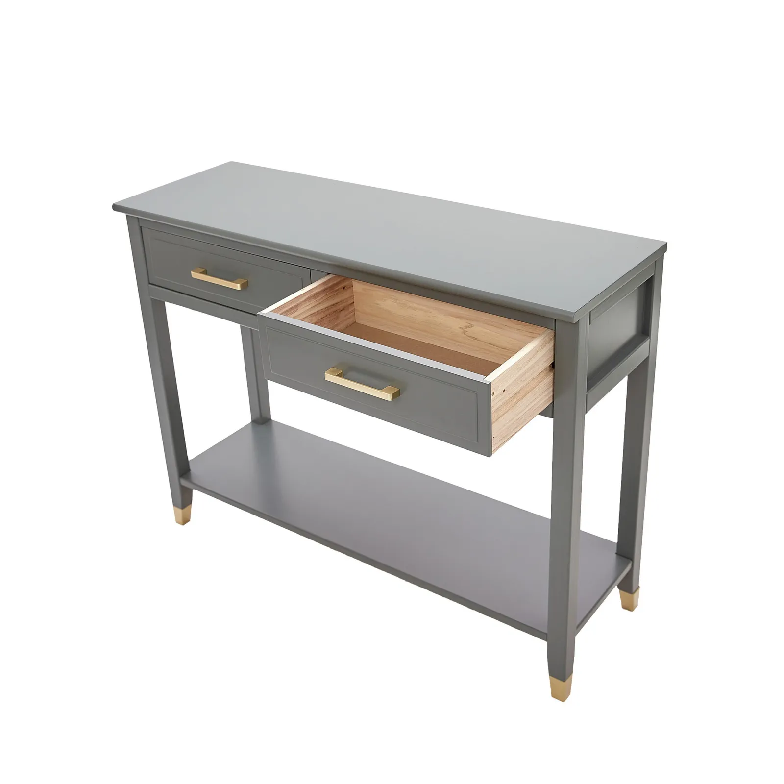 Cabinet Bits Palazzi 2 Drawer Console Table in Grey 5