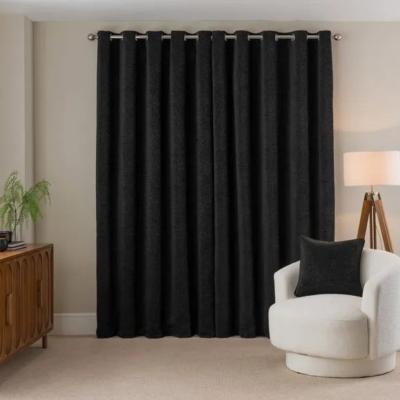 Textured Chenille Eyelet Curtains 4