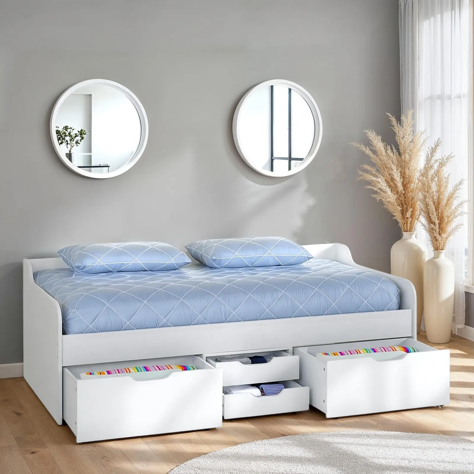 Seconique Dante Single Day Bed in White