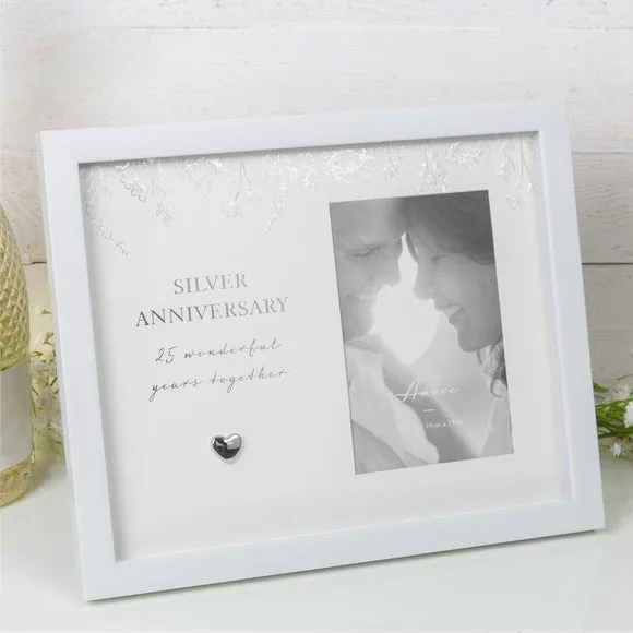 Amore Silver Wedding Anniversary Photo Frame 2