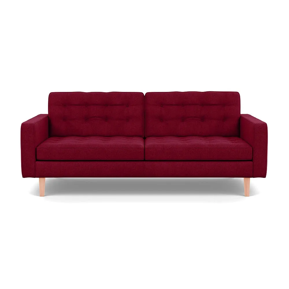 Heal's Hepburn 3 Seater St Moritz Wool Red 74 Natural Feet 1
