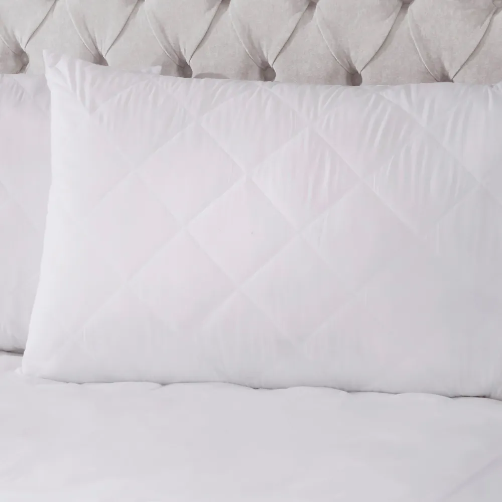 Bamboo Pillow Protector Pair, White