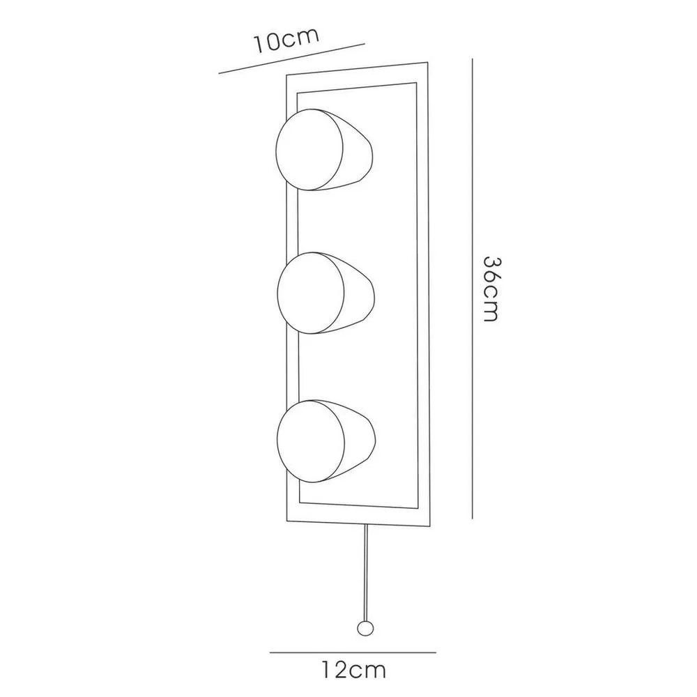 Netlighting IP44 Cone Wall Lamp Pull Cord Switch 3 Light G9 Chrome & Aluminium in Grey 3