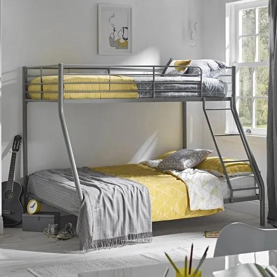 Primo Metal Triple Sleeper Bunk Bed In Silver