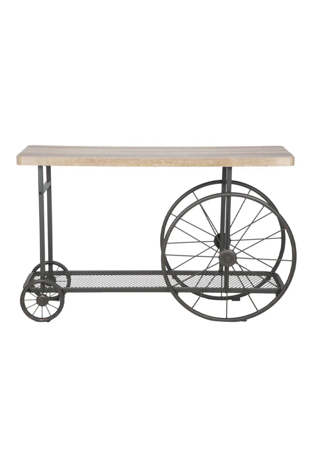 IH Design Lilah Industrial Creative Console / Hall Table in Brown 4