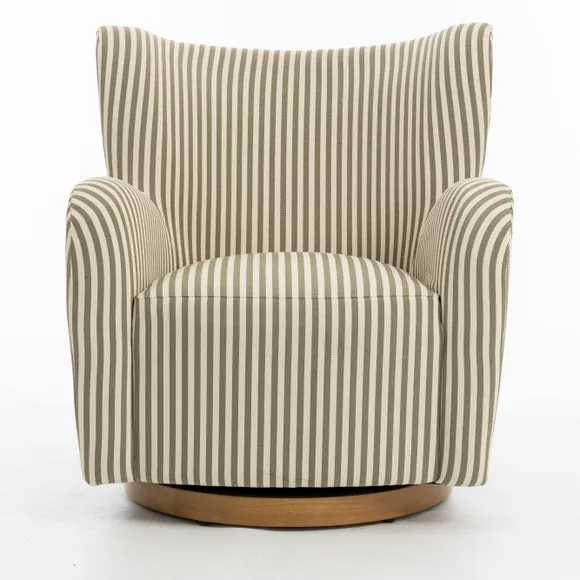 Theo Linford Stripe Swivel Armchair 3