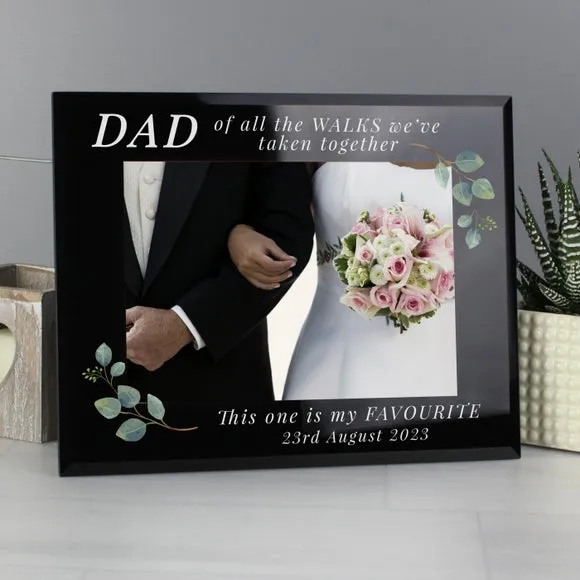 Personalised Of All The Walks Glass Wedding Frame 2