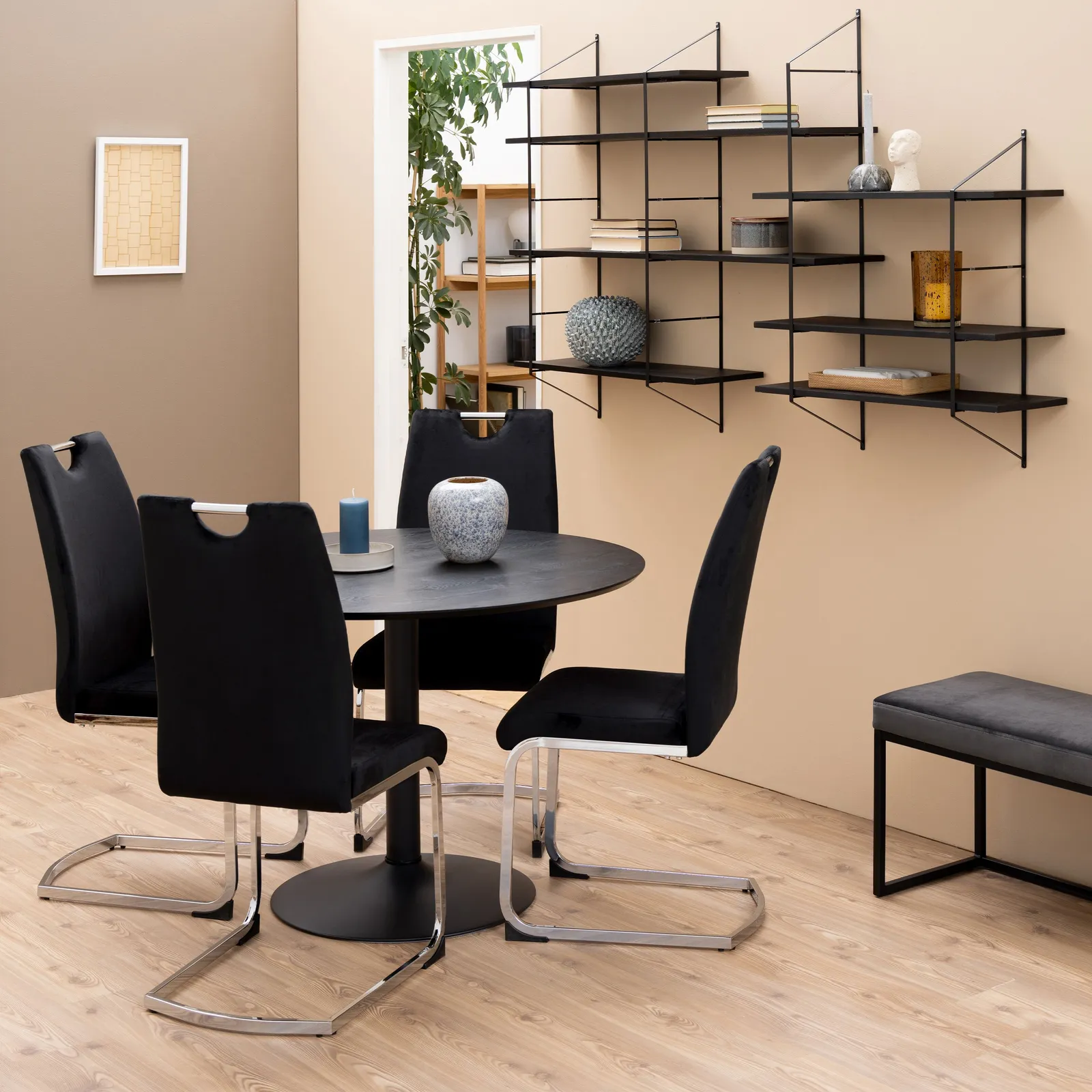 Furniture To Go Ibiza Round Dining Table in Black Ash 4