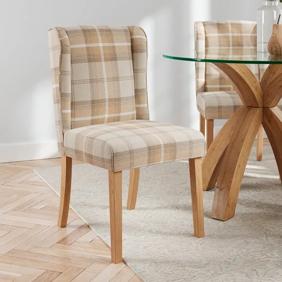 Oswald Set of 2 Dining Chairs, Country Check 1
