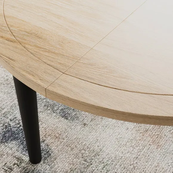 Pip 4-6 Seater Round to Oval Extendable Dining Table 2