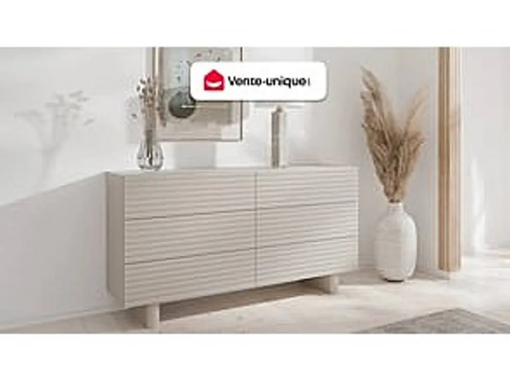 Vente-unique 6-Drawer Chest Of Drawers - MDF - Beige - LUDIMA 4