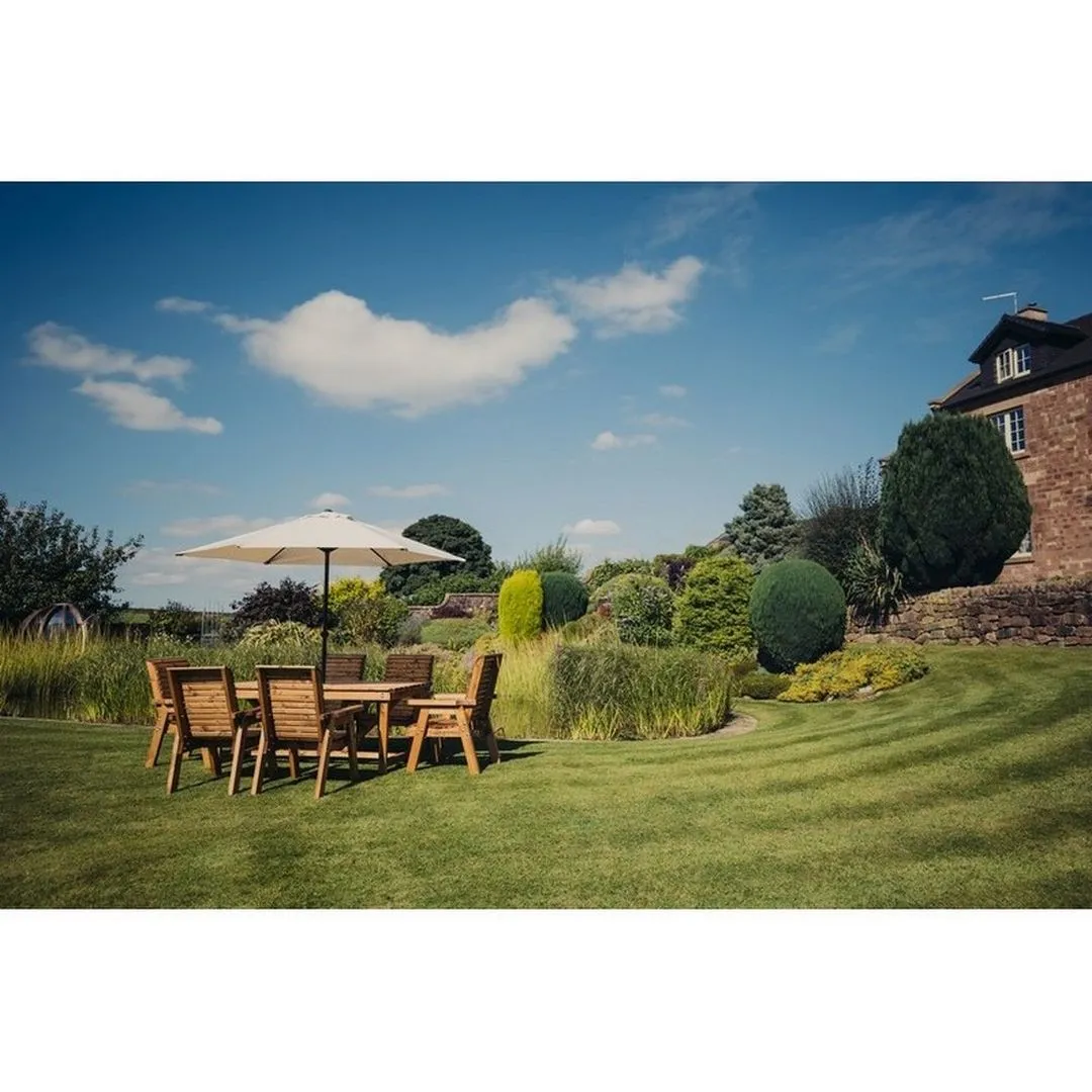 Churnet Valley Garden Furniture Ltd Valley 6 Seater Set 6XC - Timber - Minimal Assembly Required in Brown 5