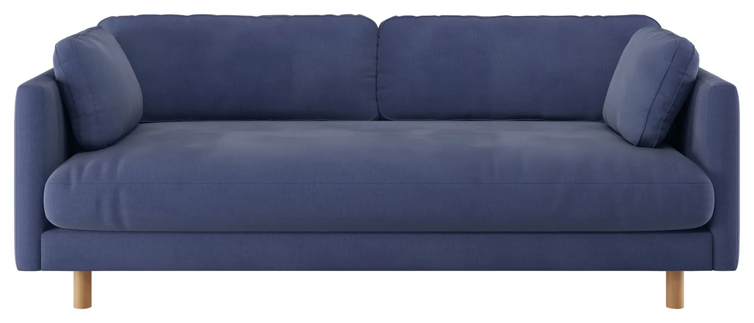 Habitat Mori 3 Seater Fabric Sofa - Blue