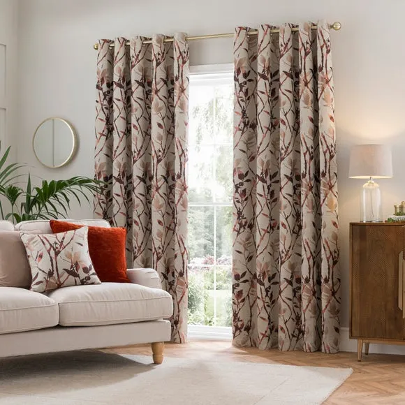 Zen Jacquard Eyelet Curtains 2