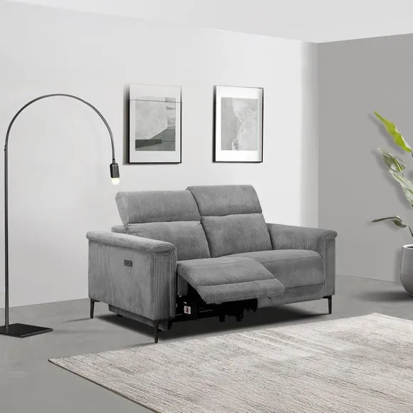Lund Corduroy Power Recliner 2 Seater Sofa 4