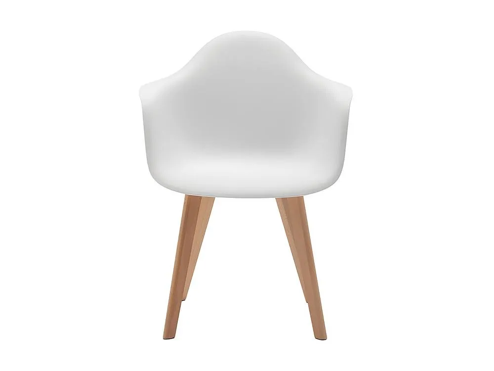 Vente-unique Set Of 2 VIXI Chairs With Armrests - Polypropylene & Beech - White 2