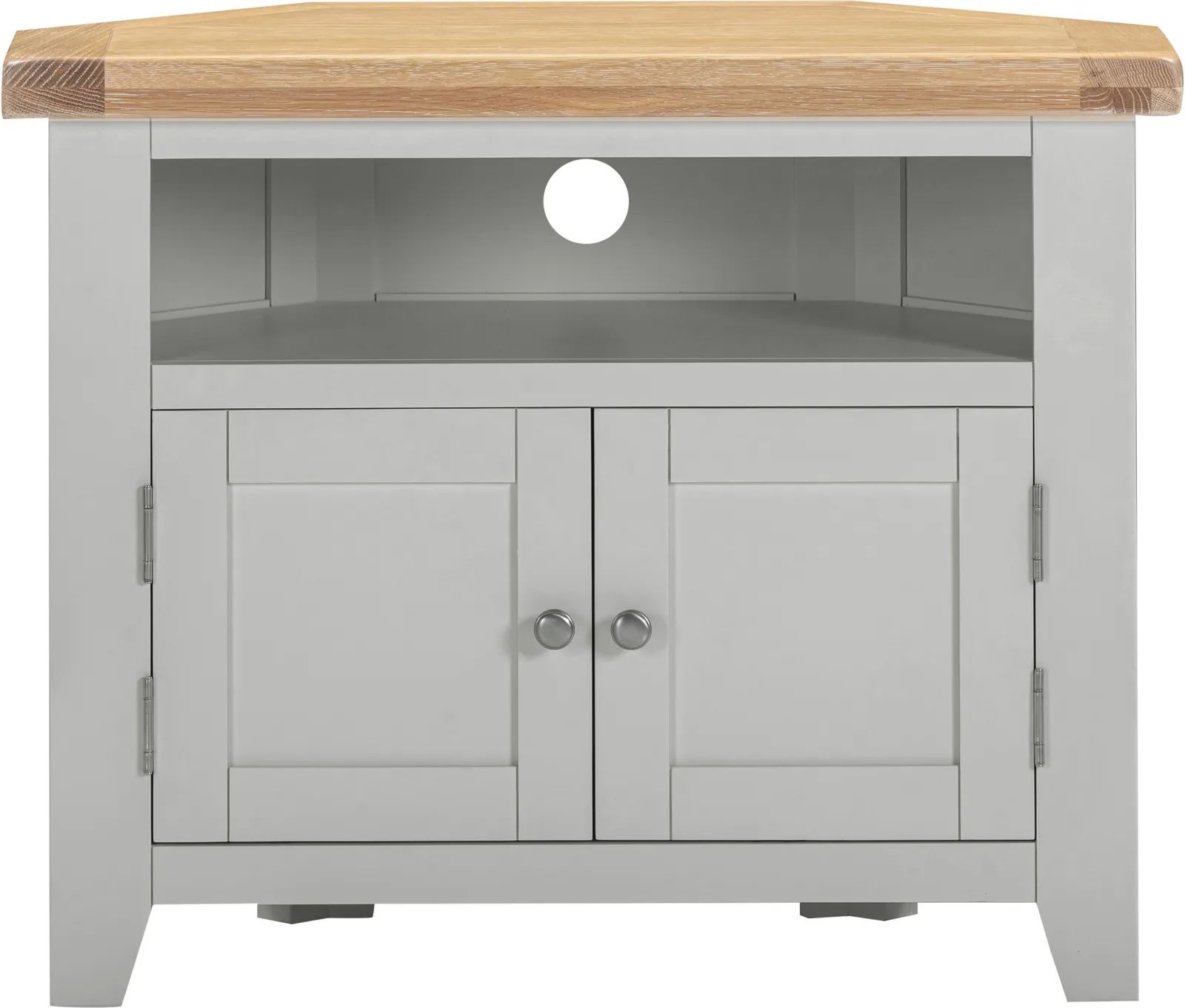 Seconique Windsor Ivory Corner TV Unit (Fully Assembled) in Light Grey 3