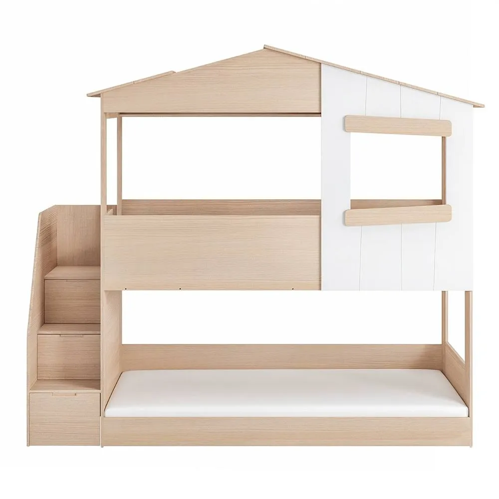 Flair Dreamland House Staircase Bunk Bed in Brown 4