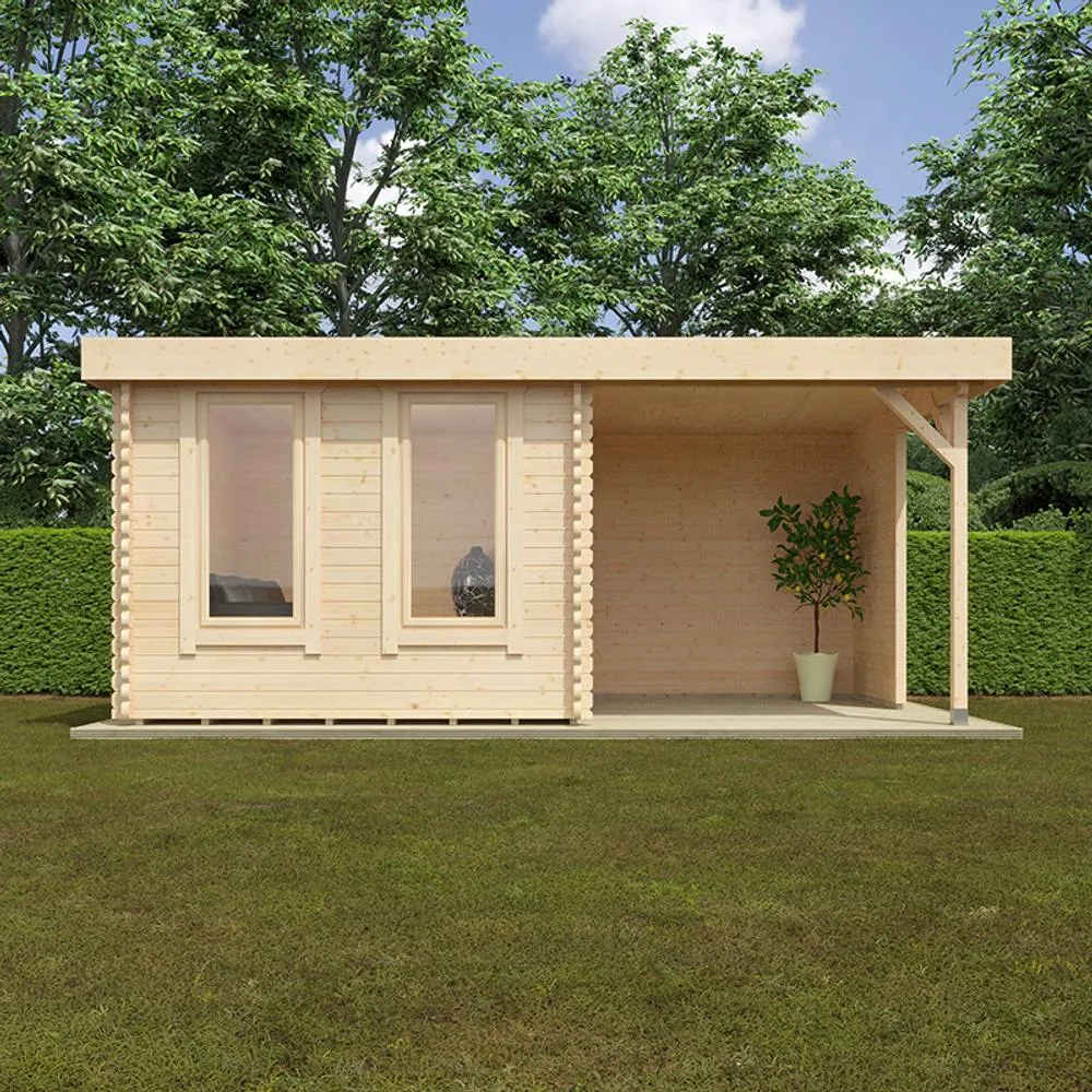 Buttercup Farm 16x10 The Lulworth 44mm Cabin - L475 x W295 x H243.8 cm in Natural 4