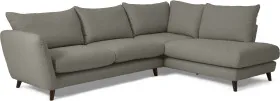 Elmira Right Hand Facing Corner Sofa, Dove Grey Boucle
