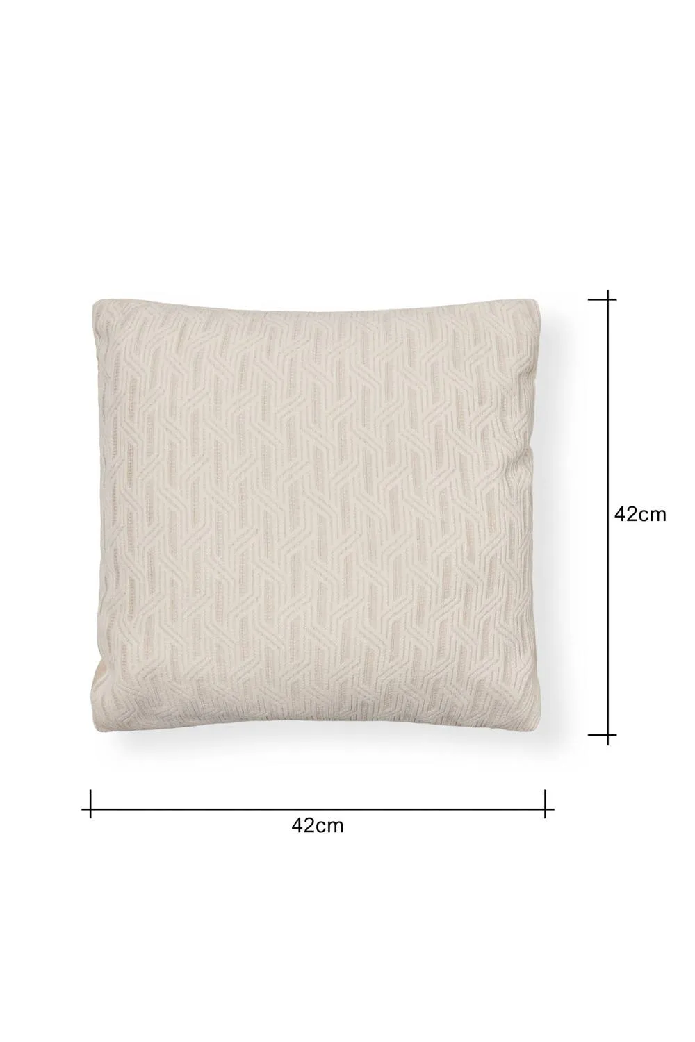 BHS Geo Cushion with Lurex Yarn in Off-White 3