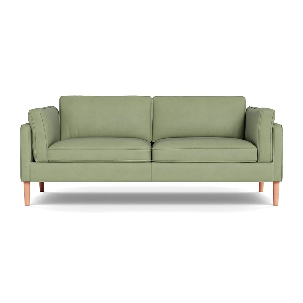 Heal's Sonno 3 Seater Sofa Siena Cotton Pistachio Natural Feet 1