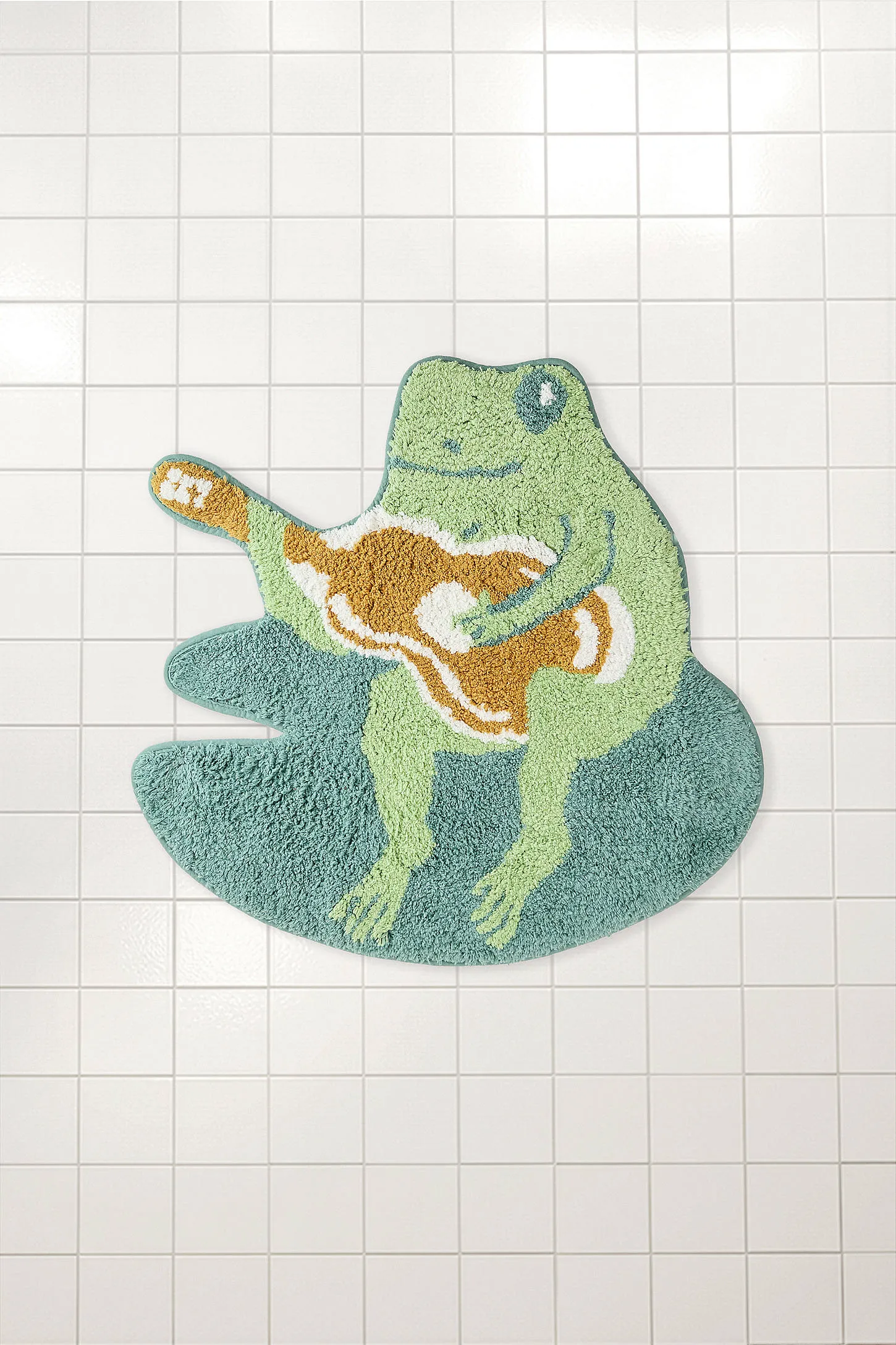 Silly Frog Bath Mat - Green