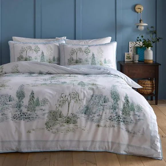 Appletree Willow Tree Scene 100% Cotton Duvet Cover & Pillowcase Set 1