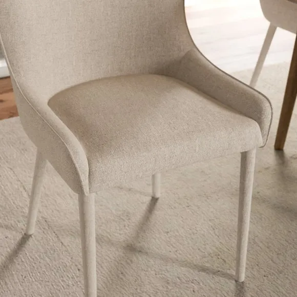 Montreal Set of 2 Fully Upholstered Dining Chairs, Fabric 4