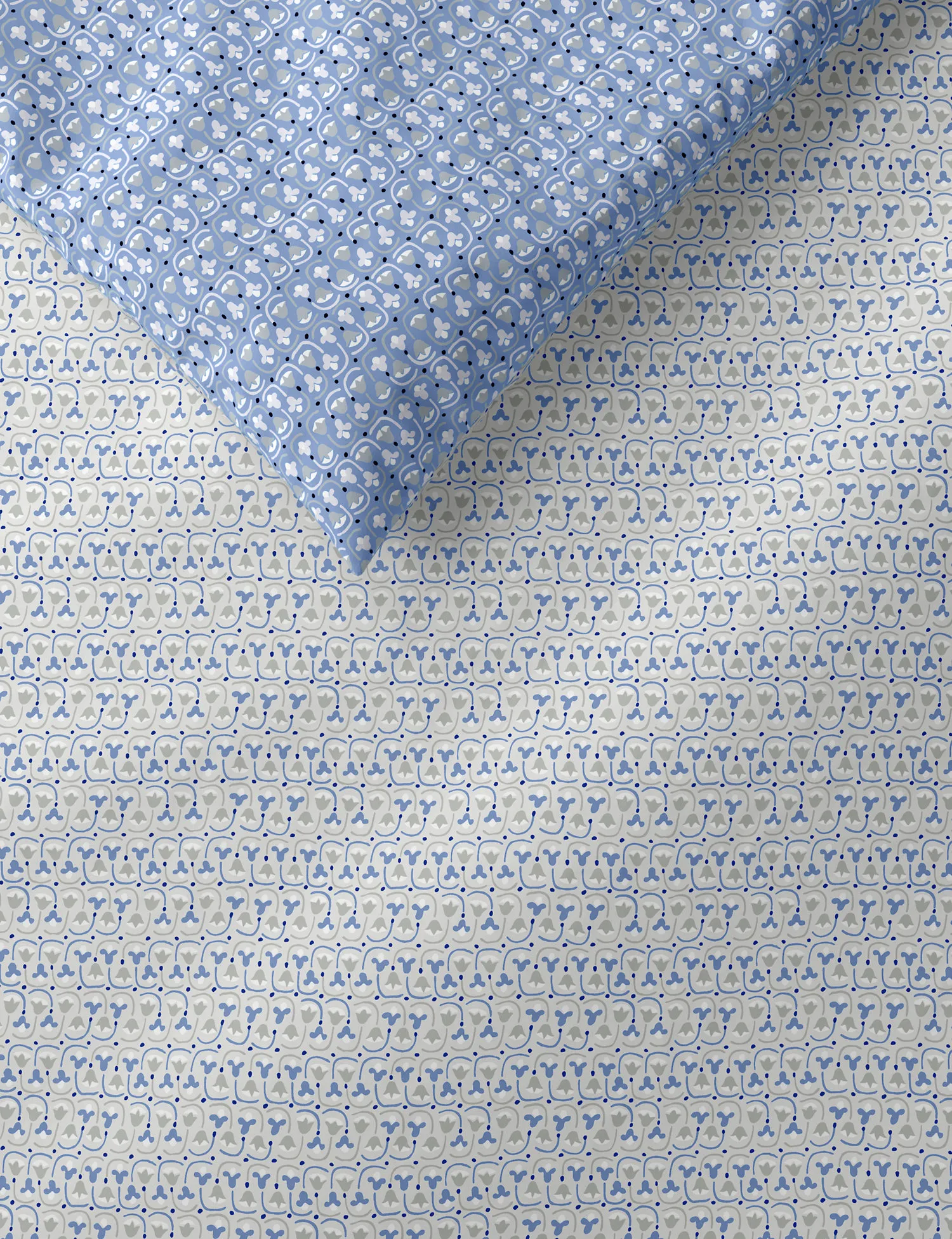 M&S Cotton Blend Geometric Floral Bedding Set