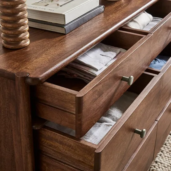 Elma 6 Drawer Chest, Mango Wood 3