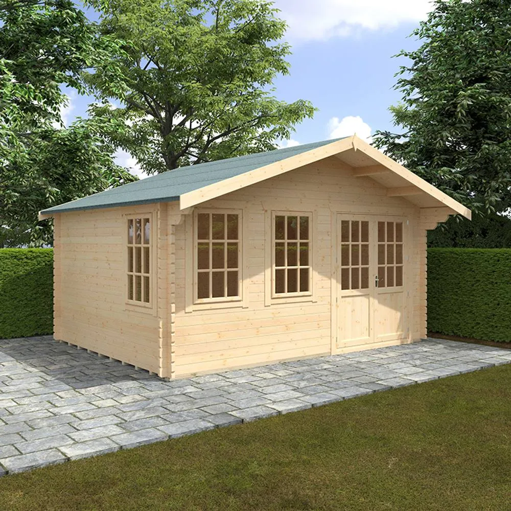 Buttercup Farm 12x16 The Forde 44mm Cabin - L355 x W475 x H292.6 cm in Natural 2
