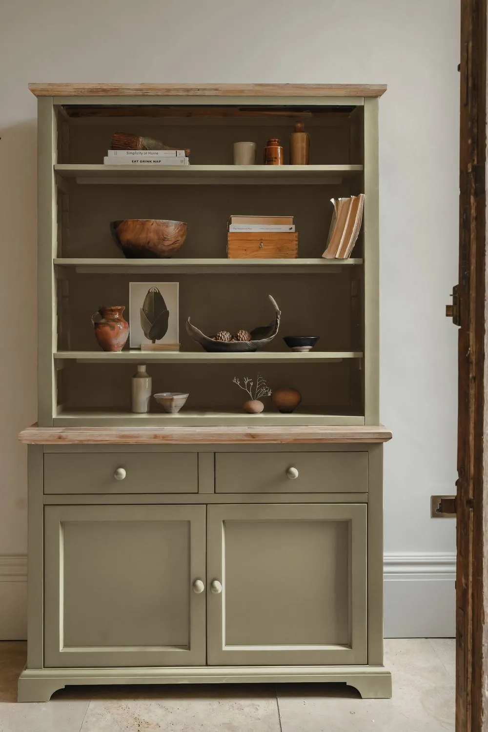 Statement Furniture Florence Bookcase with Adjustable Shelves, Fully Assembled Bookshelf in Light Green 5