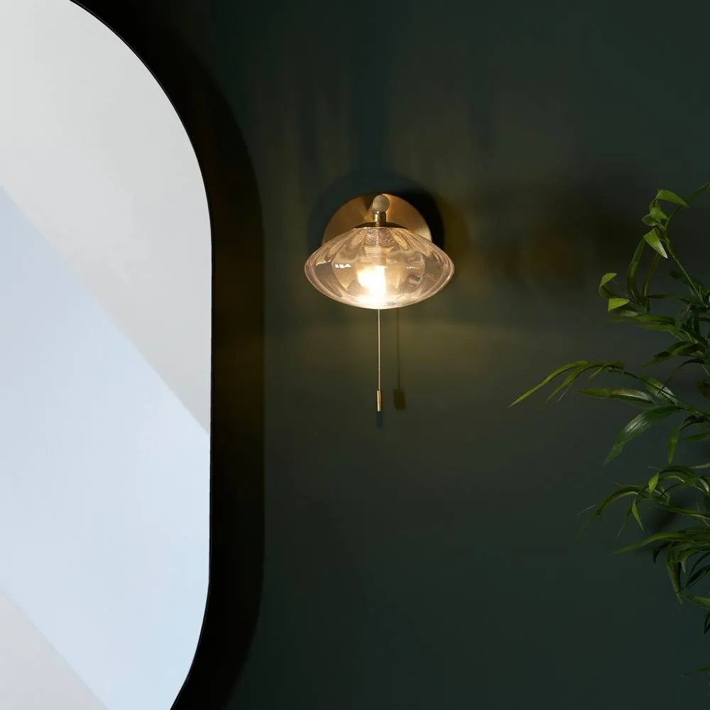 Netlighting 'ORISTANO' Non Dimmable Stylish Contemporary Bathroom Glass Wall Lamp in Yellow 4