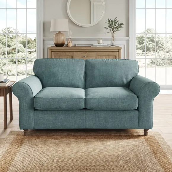 Flori Tonal Plush Chenille 2 Seater Sofa 1