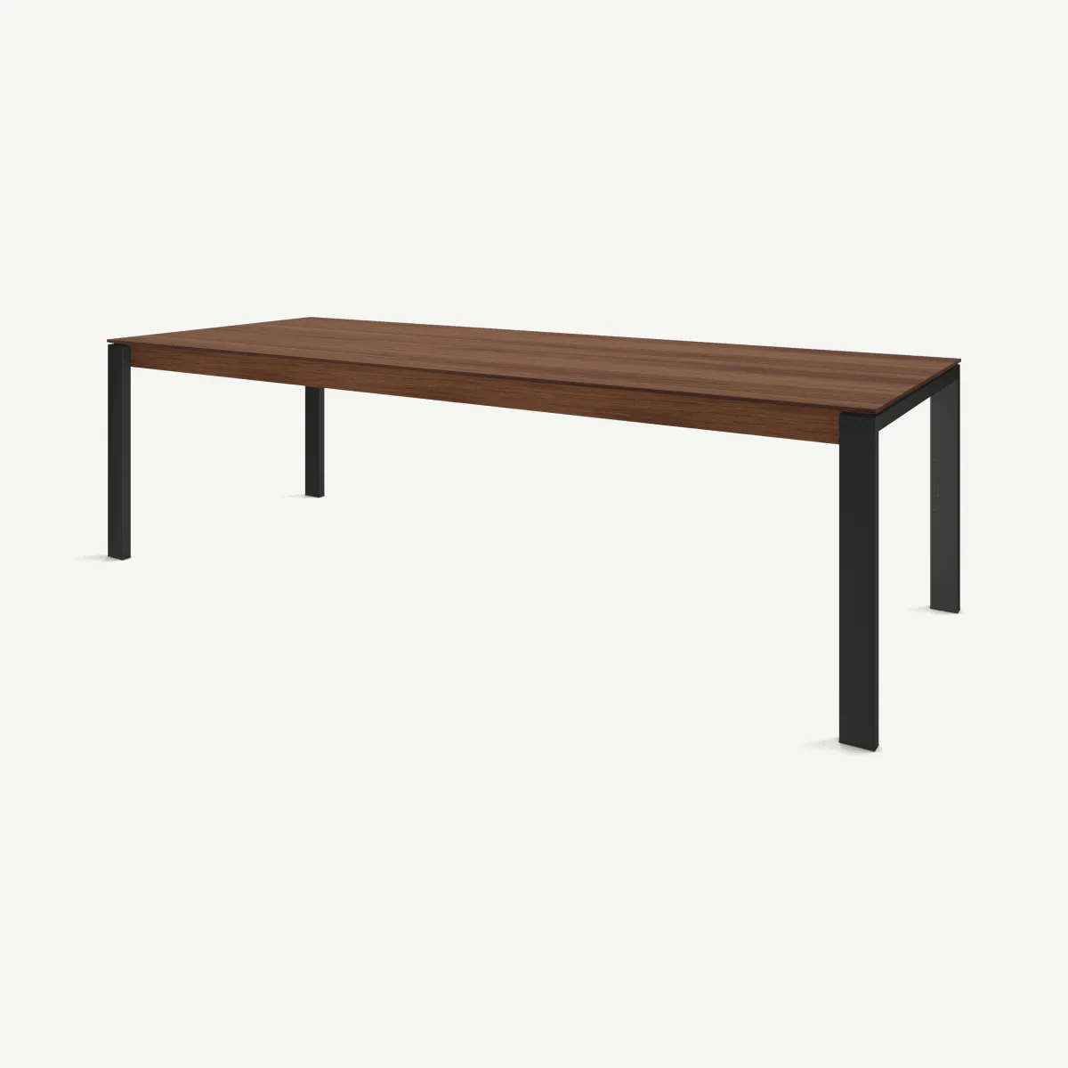 Corinna 12 Seat Dining Table, Walnut & Black