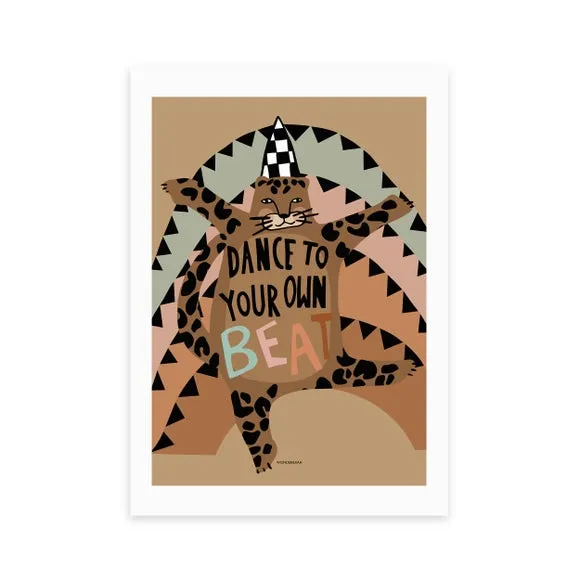 East End Prints Dancing Leopard by Wonder and Rah 2