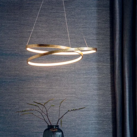 Return - Vogue Scribble Integrated LED Gold Hoop Ceiling Light