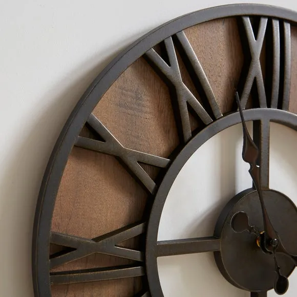 Fulton Industrial Skeleton Wall Clock 2
