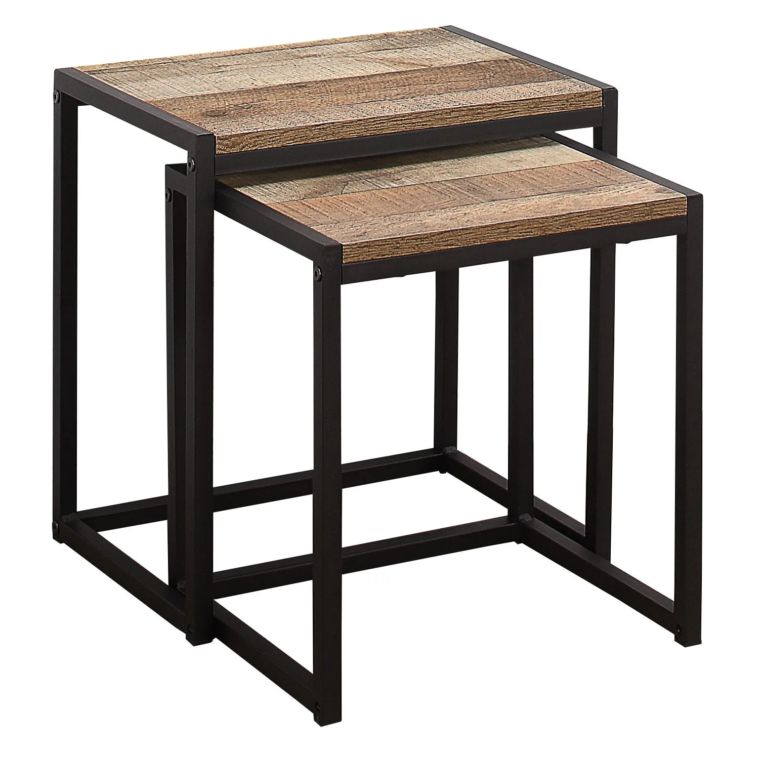 Urban Rustic Nest of Tables - Natural Brown